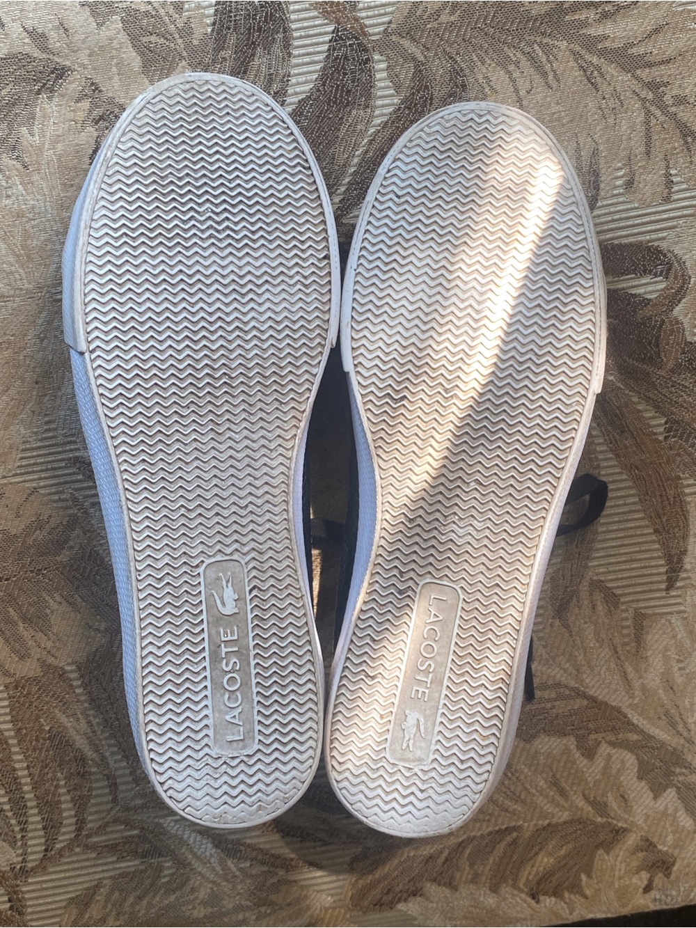 Lacoste Black Leather Low-Top Sneakers with White Soles and Gold Logo Womens 8 - Picture 5 of 9